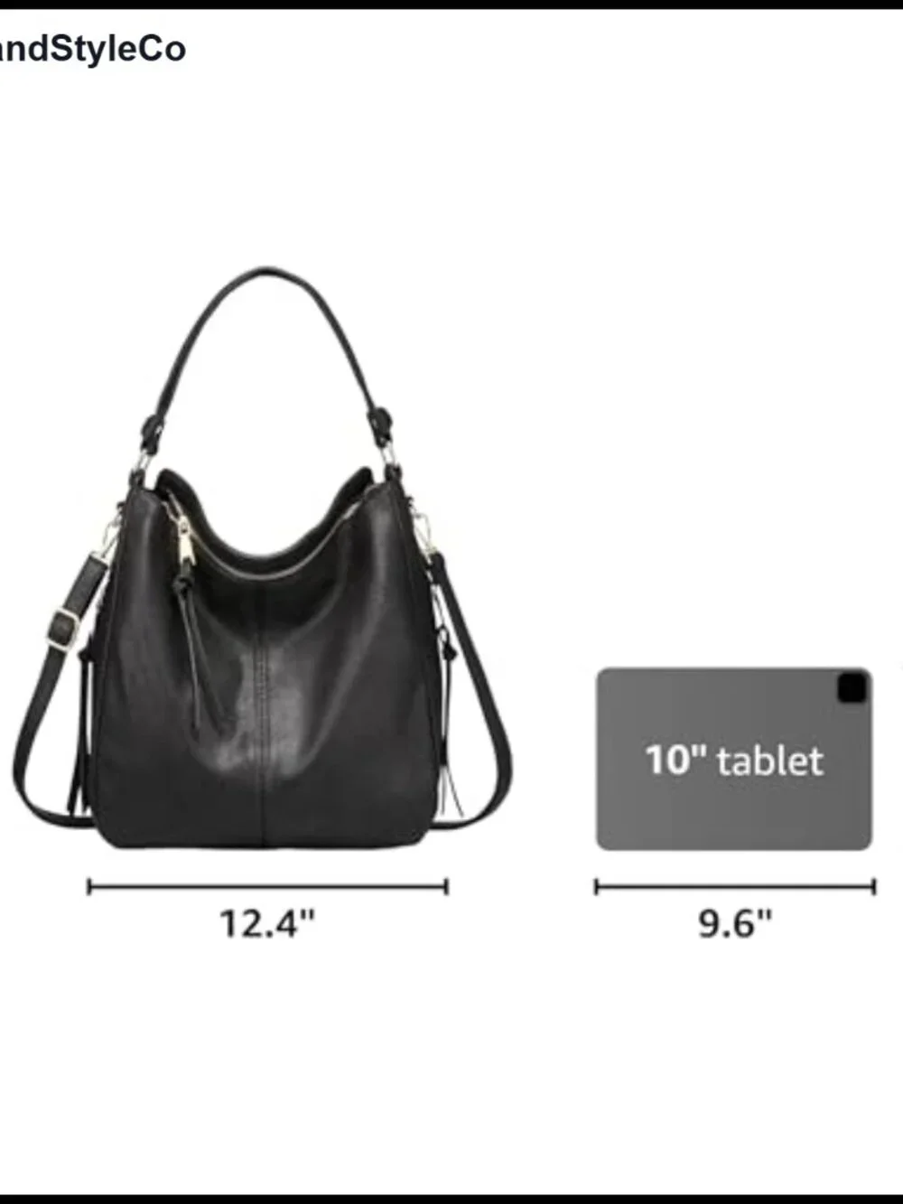Hobo Crossbody Bag Women Designer Shoulder Purse Faux Leather Tassel Large
